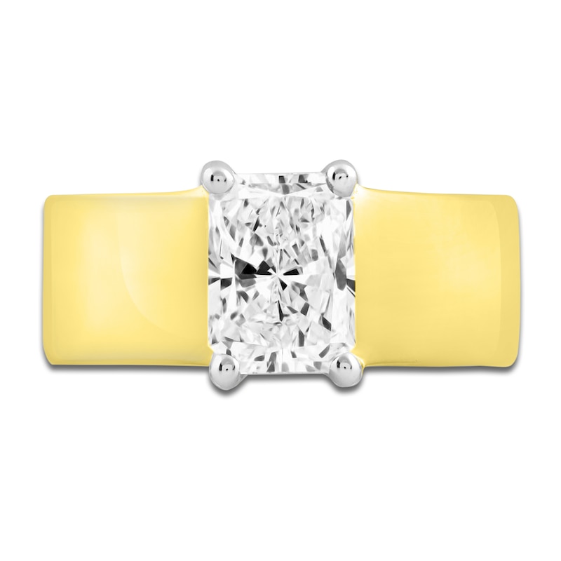 Main Image 2 of Previously Owned Radiant-Cut Lab-Grown Diamond Ring 2 ct tw 14K Yellow Gold