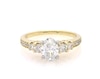 Thumbnail Image 1 of Previously Owned Oval & Round-Cut Diamond Five-Stone Engagement Ring 1-3/8 ct tw 14K Yellow Gold Size 7