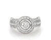 Thumbnail Image 1 of Previously Owned Round-Cut Diamond Halo Engagement Ring 1-7/8 ct tw 14K White Gold Size 5.25