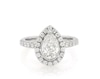 Thumbnail Image 1 of Previously Owned Pear-Shaped Diamond Halo Engagement Ring 1-5/8 ct tw 14K White Gold Size 6.5
