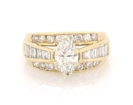 Previously Owned Marquise-Cut Diamond Engagement Ring 1-7/8 ct tw 14K Yellow Gold Size 5.75