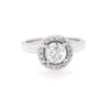 Thumbnail Image 1 of Previously Owned Round-Cut Diamond Halo Engagement Ring 7/8 ct tw 14K White Gold Size 3.75