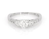 Thumbnail Image 1 of Previously Owned Round-Cut Diamond Three-Stone Engagement Ring 1-1/8 ct tw 18K White Gold Size 10.5