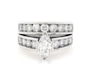 Thumbnail Image 1 of Previously Owned Marquise-Cut Diamond Bridal Set 2-7/8 ct tw 14K White Gold Size 6.75
