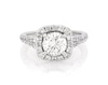 Thumbnail Image 1 of Previously Owned Round-Cut Diamond Halo Engagement Ring 2 ct tw 14K White Gold Size 5.5