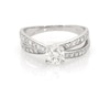 Thumbnail Image 1 of Previously Owned Round-Cut Diamond Crossover Engagement Ring 1 ct tw 14K White Gold Size 7.5