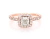 Thumbnail Image 1 of Previously Owned Cushion-Cut Diamond Halo Engagement Ring 1-1/8 ct tw 14K Rose Gold Size 6