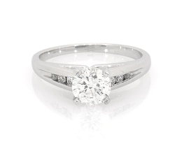 Previously Owned Round-Cut Diamond Engagement Ring 1 ct tw 14K White Gold Size 6.75