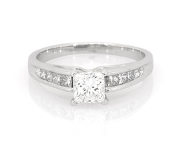 Previously Owned Princess-Cut Diamond Engagement Ring 1-3/8 ct tw 14K White Gold Size 9.75