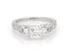 Thumbnail Image 1 of Previously Owned Princess-Cut Three-Stone Diamond Engagement Ring 1-1/2 ct tw 14K White Gold Size 5