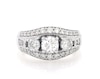 Thumbnail Image 1 of Previously Owned Round-Cut Diamond Three-Stone Engagement Ring 1-7/8 ct tw 14K White Gold Size 7.5