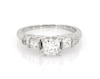 Thumbnail Image 1 of Previously Owned Princess-Cut Diamond Three-Stone Engagement Ring 7/8 ct tw Platinum Size 4.75
