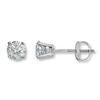 Thumbnail Image 1 of Previously Owned Diamond Earrings 3/4 ct tw Round-cut 18K White Gold (I1/I)