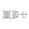 Thumbnail Image 1 of Previously Owned Certified Diamond Earrings 3/4 ct tw Princess-cut 18K White Gold (I1/I)