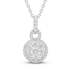 Thumbnail Image 1 of Previously Owned Diamond Necklace 1/2 ct tw Round 10K White Gold