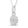 Thumbnail Image 2 of Previously Owned Diamond Necklace 1/2 ct tw Round 10K White Gold