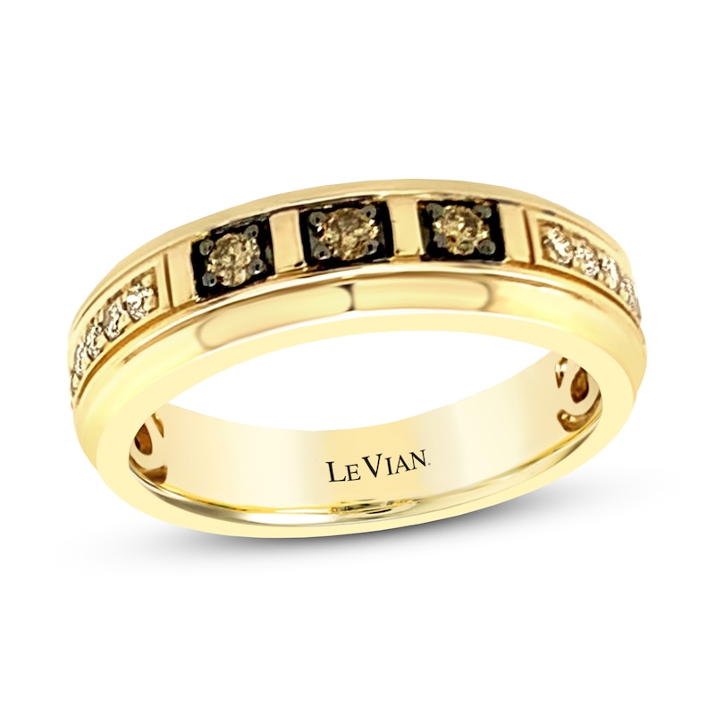 Main Image 1 of Previously Owned Le Vian Men's Diamond Ring 1/3 ct tw 14K Honey Gold