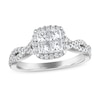 Thumbnail Image 1 of Previously Owned Diamond Engagement Ring 1 ct tw Princess/Round 14K White Gold