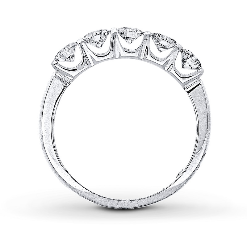 Main Image 2 of Previously Owned Leo Diamond Band 1 ct tw Round-cut 14K White Gold