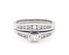 Thumbnail Image 1 of Previously Owned Princess-Cut Diamond Bridal Set 5/8 ct tw 14K White Gold Size 5.25