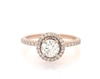 Thumbnail Image 1 of Previously Owned Round-Cut Diamond Halo Engagement Ring 1 ct tw 14K Rose Gold Size 7