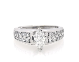 Previously Owned Marquise-Cut Diamond Engagement Ring 1-3/8 ct tw 14K White Gold Size 5.75