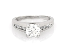 Previously Owned Round-Cut Diamond Engagement Ring 1-1/2 ct tw 14K White Gold Size 6.75
