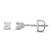 Thumbnail Image 1 of Previously Owned Certified Diamond Solitaire Earrings 1/4 ct tw Round 14K White Gold (I1/I)