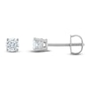 Thumbnail Image 1 of Previously Owned Certified Diamond Solitaire Earrings 1/2 ct tw Round 14K White Gold (I1/I)