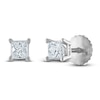 Thumbnail Image 2 of Previously Owned Certified Diamond Solitaire Earrings 1/3 ct tw Princess 14K White Gold (I1/I)