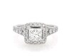 Thumbnail Image 1 of Previously Owned Princess-Cut Diamond Halo Engagement Ring 1-3/4 ct tw 14K White Gold Size 5.75
