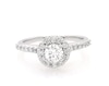 Thumbnail Image 1 of Previously Owned Round-Cut Diamond Halo Engagement Ring 1 ct tw 14K White Gold Size 7.25