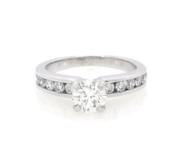 Previously Owned Round-Cut Diamond Engagement Ring 1-1/4 ct tw 14K White Gold Size 5.5