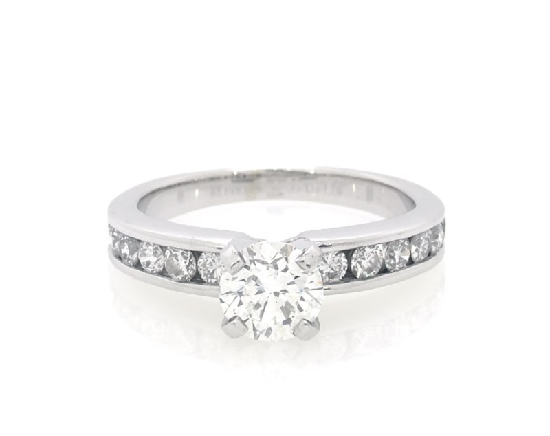 Main Image 1 of Previously Owned Round-Cut Diamond Engagement Ring 1-1/4 ct tw 14K White Gold Size 5.5