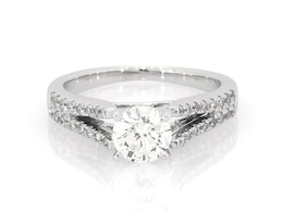 Previously Owned Round-Cut Diamond Engagement Ring 7/8 ct tw 14K White Gold Size 6