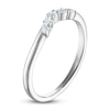 Thumbnail Image 2 of Previously Owned Certified Round & Marquise-Cut Diamond Contour Anniversary Ring 1/6 ct tw 14K White Gold