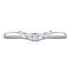 Thumbnail Image 3 of Previously Owned Certified Round & Marquise-Cut Diamond Contour Anniversary Ring 1/6 ct tw 14K White Gold