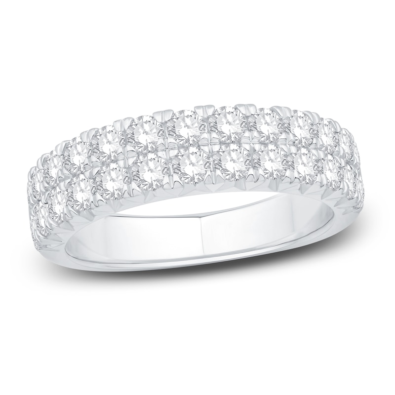 Main Image 1 of Previously Owned Diamond Anniversary Ring 1-1/2 ct tw Round 14K White Gold