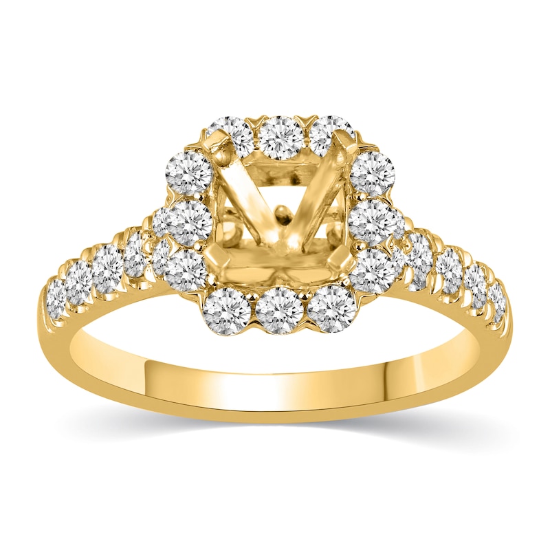Main Image 1 of Previously Owned Diamond Engagement Ring Setting 3/4 ct tw Round 14K Yellow Gold