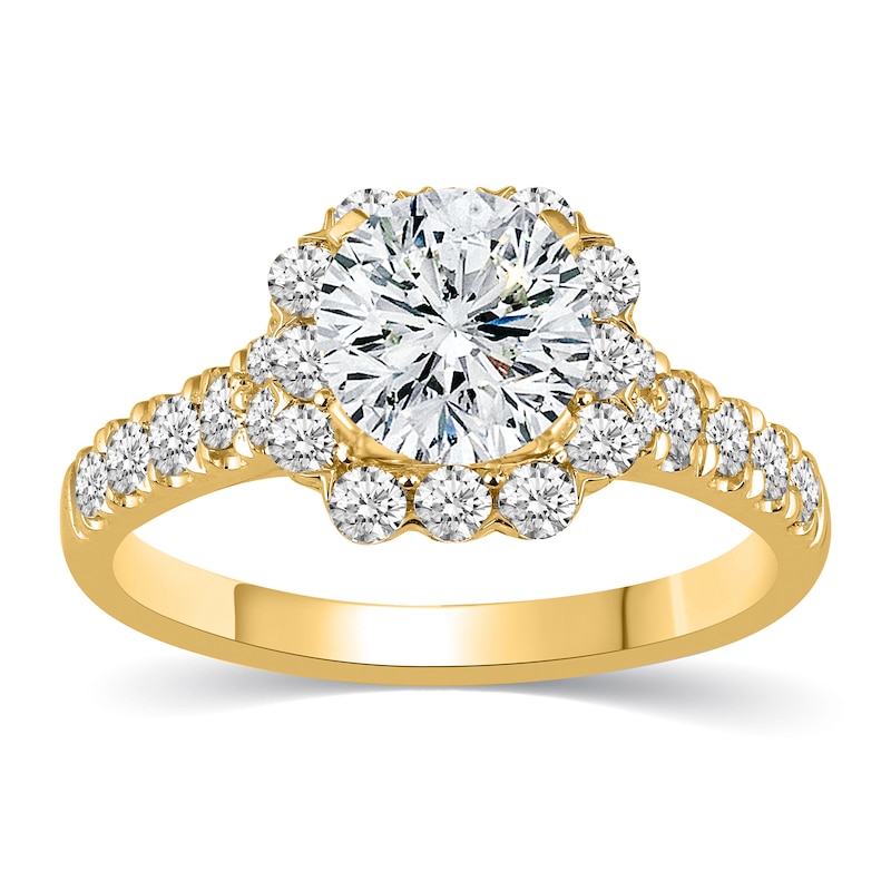 Main Image 3 of Previously Owned Diamond Engagement Ring Setting 3/4 ct tw Round 14K Yellow Gold