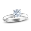 Thumbnail Image 1 of Previously Owned Certified Round Diamond Solitaire Engagement Ring 1 ct tw 14K White Gold (I/I1)