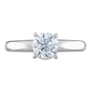 Thumbnail Image 3 of Previously Owned Certified Round Diamond Solitaire Engagement Ring 1 ct tw 14K White Gold (I/I1)