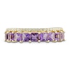 Thumbnail Image 3 of Previously Owned Natural Amethyst Ring 1/10 ct tw Diamonds 10K Yellow Gold
