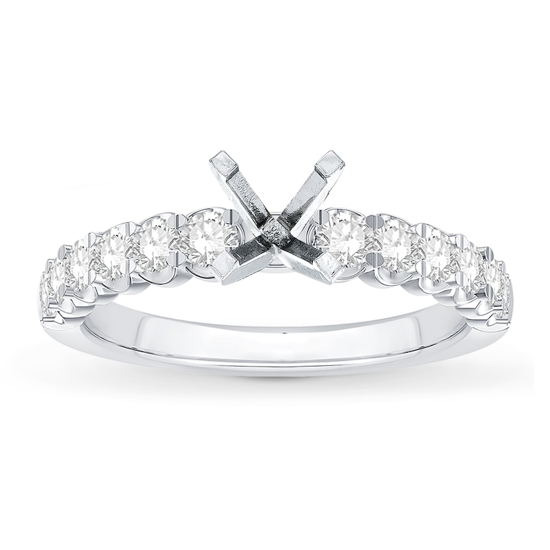 Main Image 1 of Previously Owned Diamond Engagement Ring Setting 5/8 ct tw Round Platinum