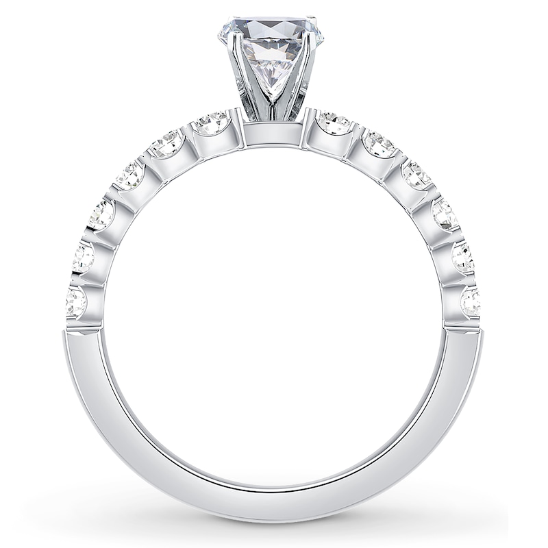 Main Image 2 of Previously Owned Diamond Engagement Ring Setting 5/8 ct tw Round Platinum