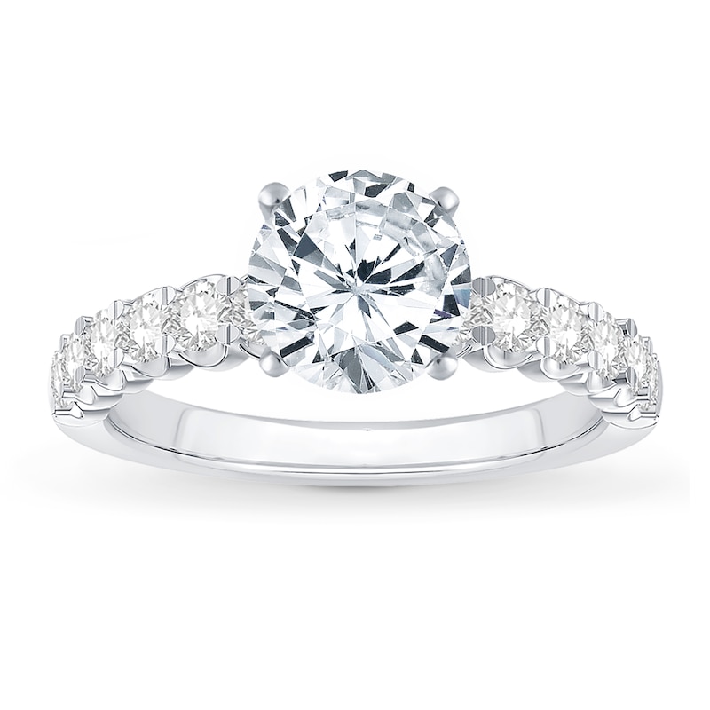 Main Image 3 of Previously Owned Diamond Engagement Ring Setting 5/8 ct tw Round Platinum