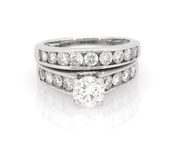 Previously Owned Round-Cut Diamond Bridal Set 1-7/8 ct tw 14K White Gold Size 5.75
