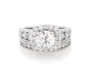 Thumbnail Image 1 of Previously Owned Round-Cut Diamond Halo Bridal Set 2-7/8 ct tw 14K White Gold Size 5.25