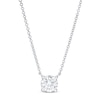 Thumbnail Image 1 of Previously Owned Lab-Grown Diamond Solitaire Necklace 1 ct tw Round 14K White Gold 19" (SI2/F)