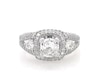 Thumbnail Image 1 of Previously Owned Cushion-Cut Diamond Three-Stone Engagement Ring 2 ct tw 14K White Gold Size 7